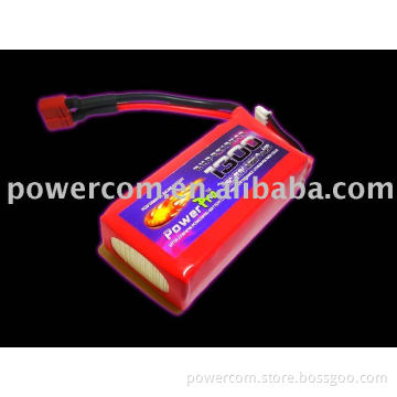 11.1v 1300mAh 25C Flight LiPo Pack